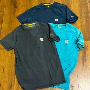 Carhartt Men’s Force Relaxed Fit Short Sleeve Pocket Shirts Bundle 3